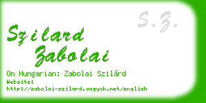 szilard zabolai business card