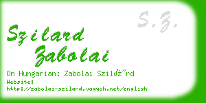 szilard zabolai business card